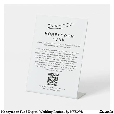 Honeymoon Fund for Wedding Registry