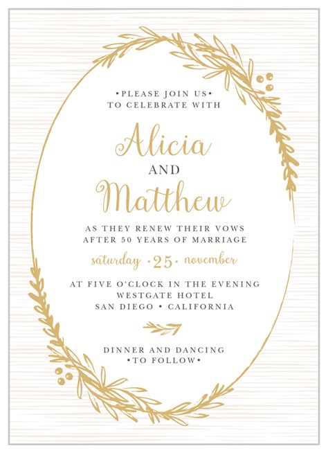 wedding renewal invitation templates