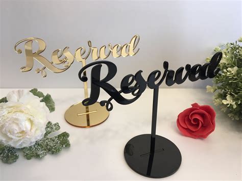 Wedding Reserved Table Signs