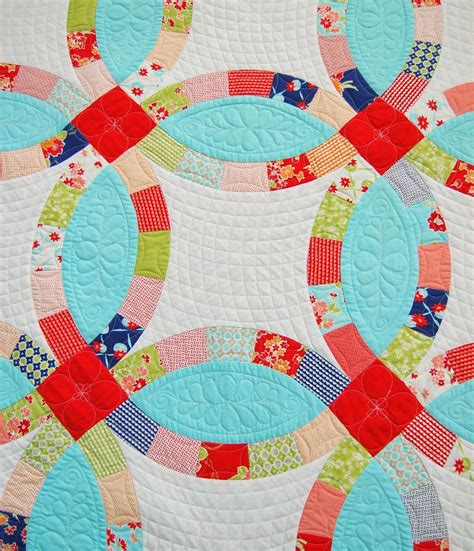 Wedding Ring Quilt Template with Sashing