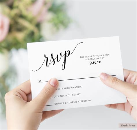 Wedding RSVP Card Template 2