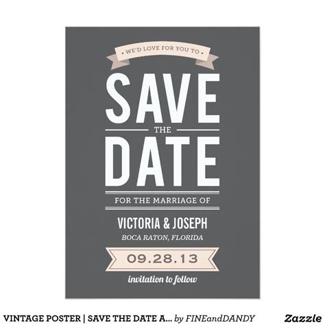 Wedding Save the Date Poster Template Design Ideas