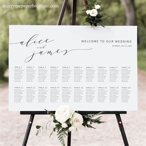 Wedding Seating Chart Examples 5