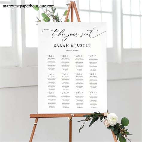 Wedding Seating Chart Examples