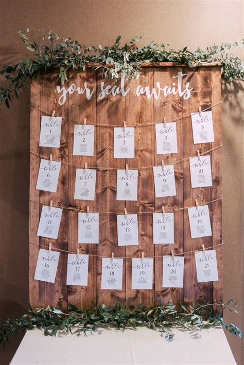 Wedding Seating Chart with Guest Information