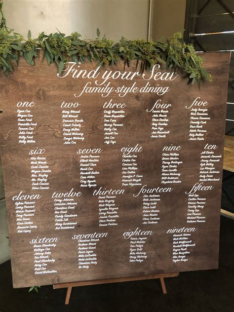 Wedding Seating Chart Inspiration 2