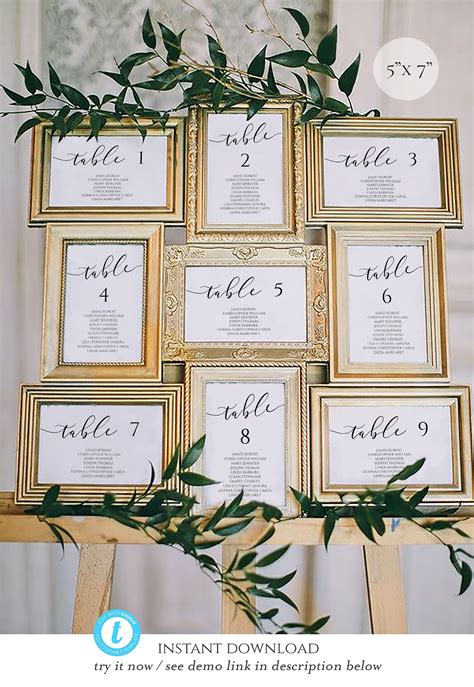 Wedding Seating Chart Template 6