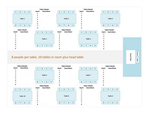 Wedding Seating Plan Template in Excel