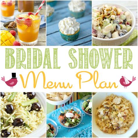 Wedding Shower Menu Template