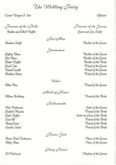 Wedding Shower Programs Template