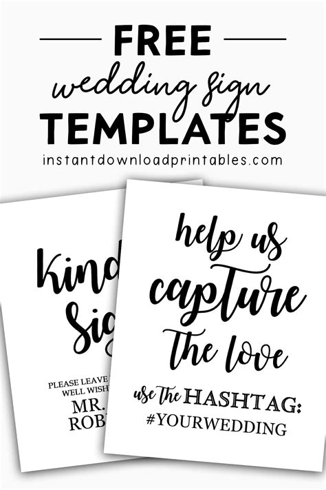 Wedding Sign Template Example