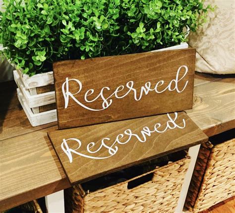 Wedding Signs Reserved