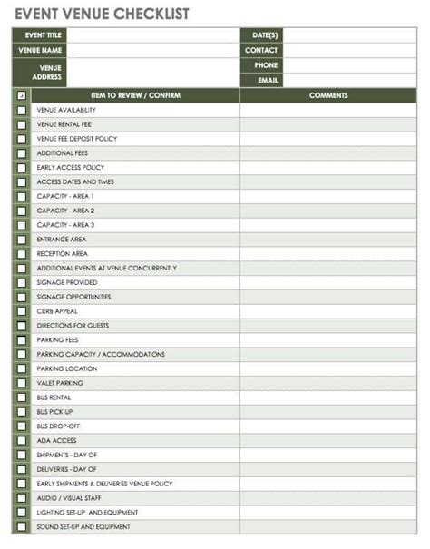 Wedding Singer Equipment Requirements Template