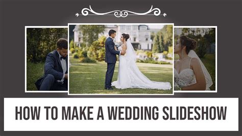 Couple creating a wedding slideshow on a laptop