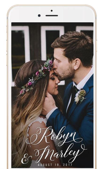 Customizable Wedding Snapchat Filter Templates