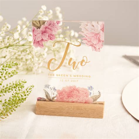 Floral Wedding Table Numbers