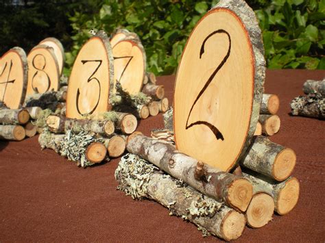 Rustic Wedding Table Numbers