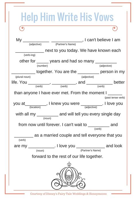 Wedding Vows Mad Libs Free Printables Gallery 6