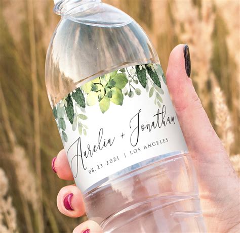 Custom Wedding Water Bottle Labels