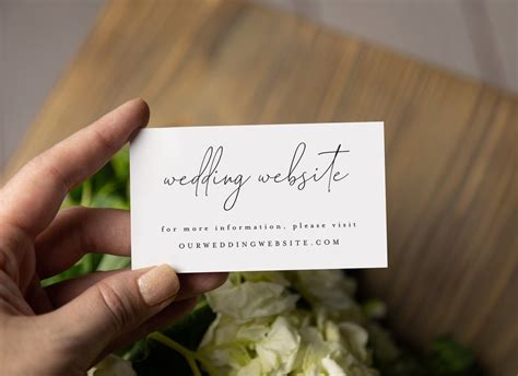 Example of a wedding website card template tips