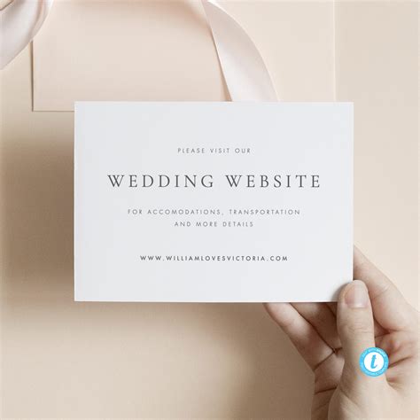 Wedding Website Insert Card Template