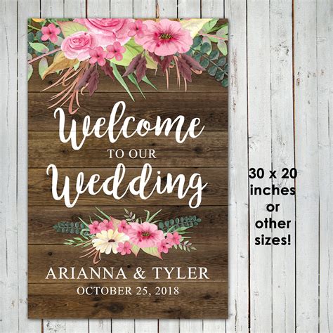 Wedding Welcome Poster Template