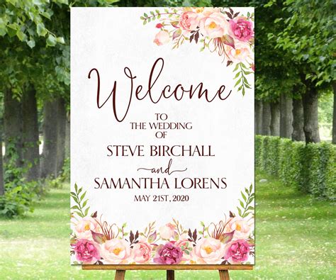 Wedding Welcome Poster Design