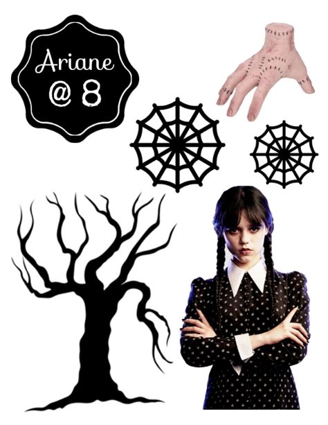 Wednesday Addams Cake Topper Printables Gallery 1