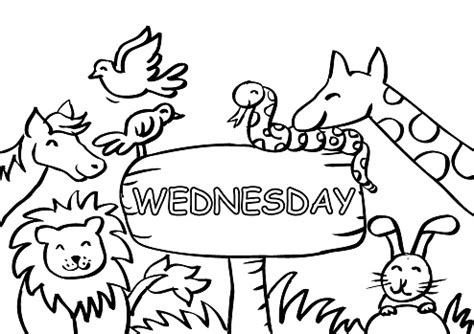 Wednesday Animal Coloring Page