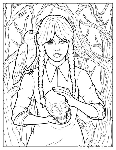 Wednesday Coloring Pages for Adults