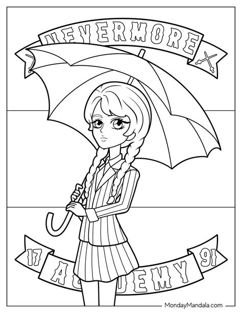 Wednesday Coloring Pages for Kids