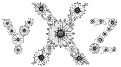 Wednesday Floral Coloring Page