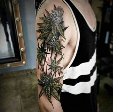 Weed Flower Tattoo Design