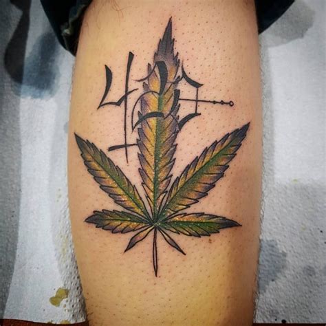 Weed tattoo ideas for men