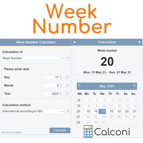 Week Number Calculation Methods