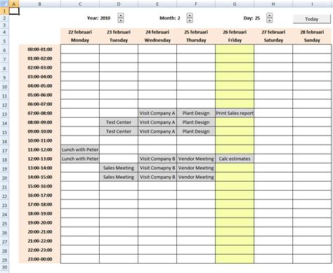 Using the Weekday function to create a daily schedule