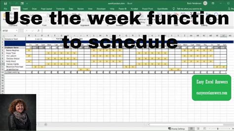 Using the Weekday function to create a scheduling system