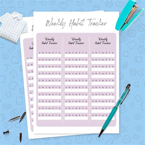 A weekly Goodnotes habit tracker template to help you stay on track