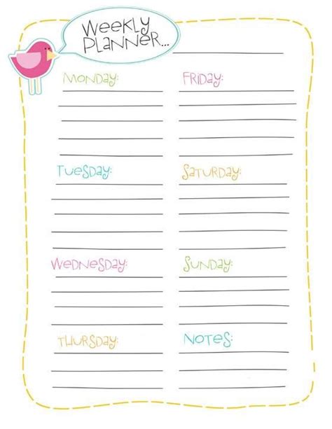 Weekly Appointment Planner Printable 2