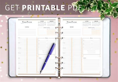 Weekly Planner Calendar Templates