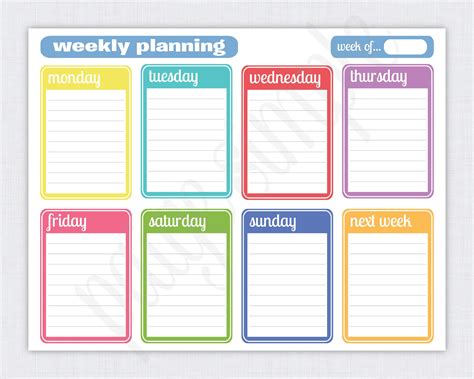 Weekly Planner Template 10