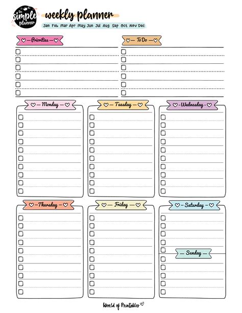 Weekly Planner Template