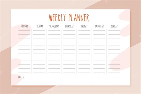 Weekly Planner Templates