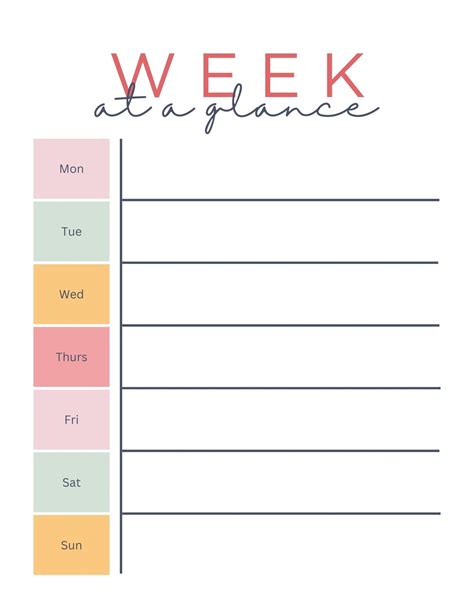 Free Weekly Planner Templates