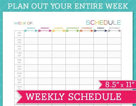 Weekly Schedule Template 5