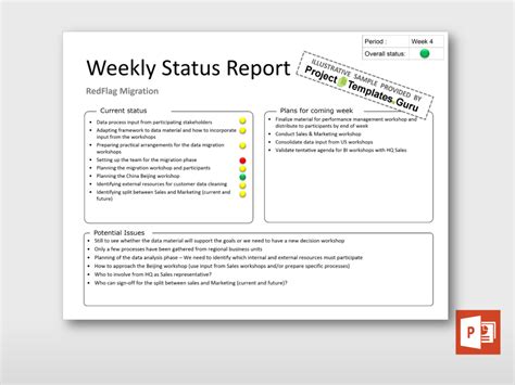 Weekly Status Report Template 1