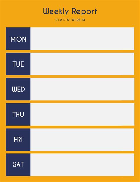 Weekly Status Report Template Ppt Free Download