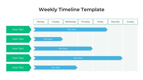 Weekly timeline template