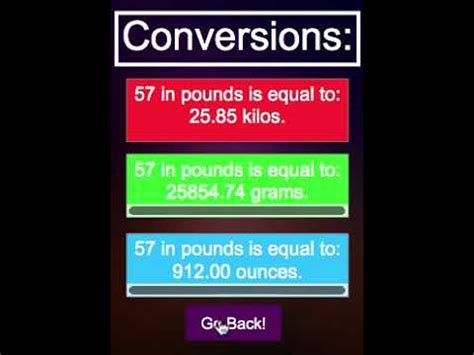 Weight conversion gallery image 10