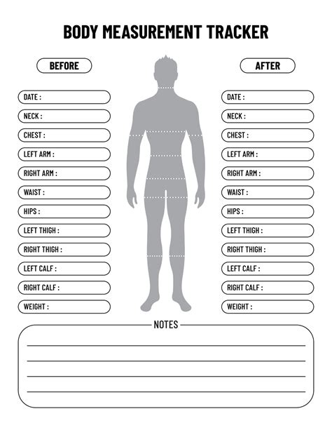 Weight Loss Chart Tracker for Men